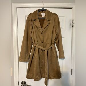 LC Lauren Conrad Suede Trench Coat